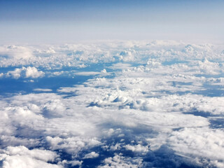 clouds from the aircraft