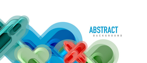 Modern vector glass cross shape abstract technology background for cover, placard, poster, banner or flyer
