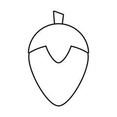 mango fruit icon, line style