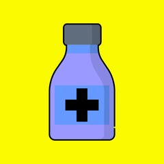 Vector icon of medicine bottle.