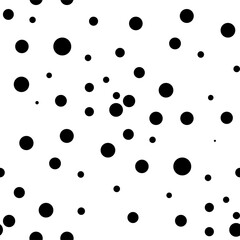 Design seamless monochrome pattern with dots on a white background.