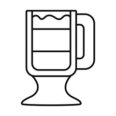 coffee machiato cup icon, line style