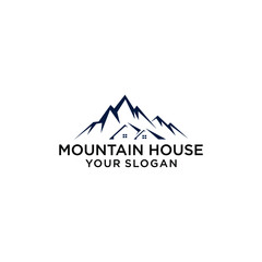 Vector Illustration : Home Mountain Logo Concept
