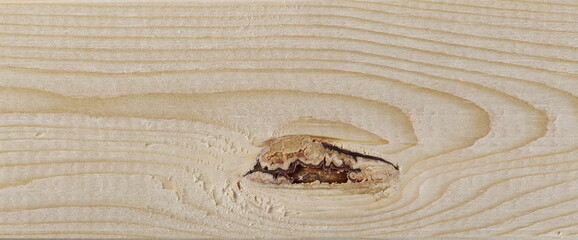 Wood board, plank with knot background and texture