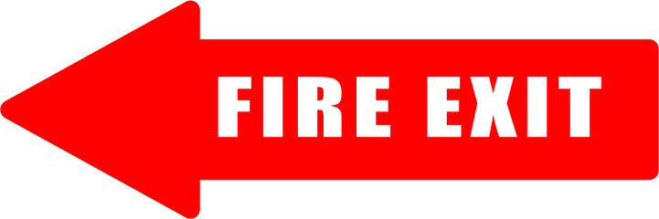 Fire exit left arrow