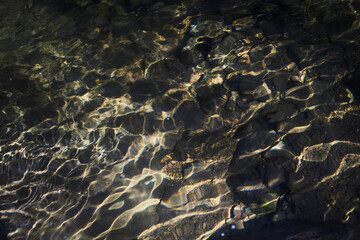Clear water of a mountain stream.