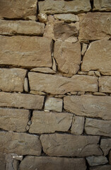 Textured stone wall