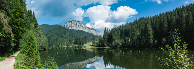 View of the unique Red Lake Romania