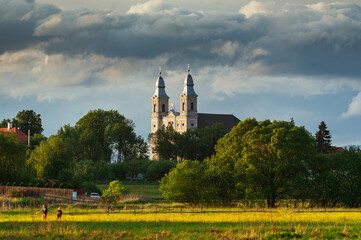 Evening landscape at Sumuleu (Csiksomlyo), Miercurea Ciuc, Harghita county, Romania