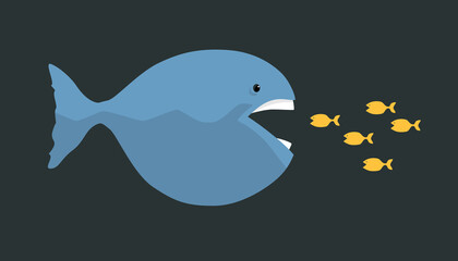 big fish eats small fishes