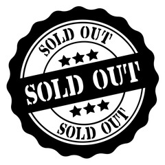 Sold out Stamp. Eps10 Vector Badge.