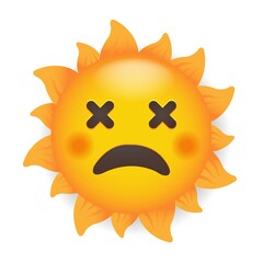 Sun Icon Isolated With White Background Vector Illustration