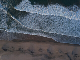 Aerial photo from a rural coastal town, New Zealand. 