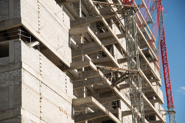 New buildings in construction in the center of the city of Quito, Ecuador