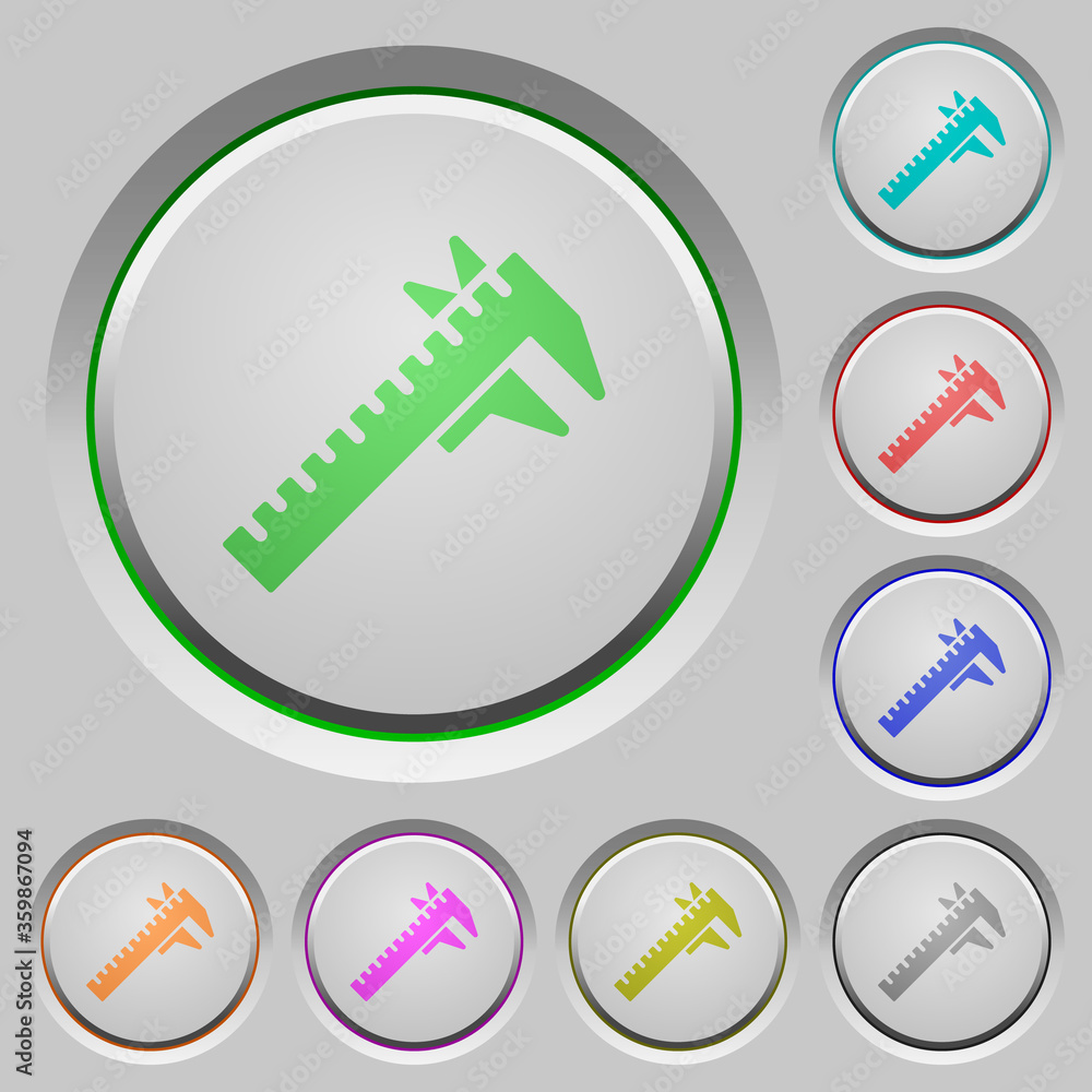 Poster caliper push buttons
