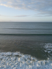 Aerial photo from a rural coastal town, New Zealand. 