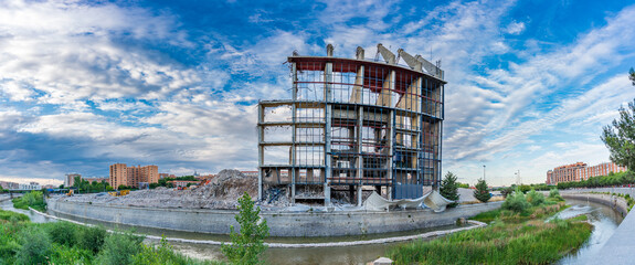 Spectacular panorama of the stadium remains