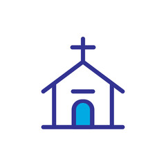 church icon logo illustration design