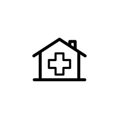 hospital icon logo illustration design