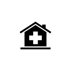 hospital icon logo illustration design