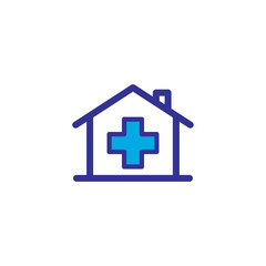 hospital icon logo illustration design