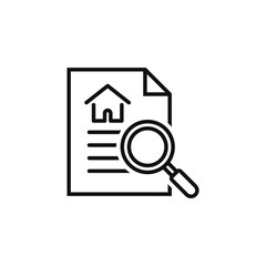 Property valuation icon design isolated on white background. Vector illustration