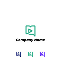 flat minimalist logo for online class or live streaming home schooling discussion