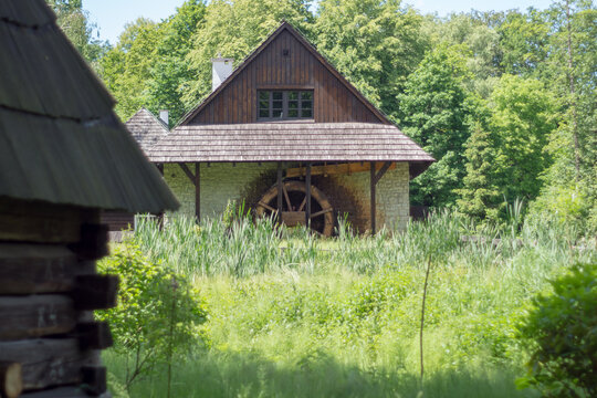 Poland, Pszczyna June 6, 2020 Skansen - Farm of the Pszczyna Village