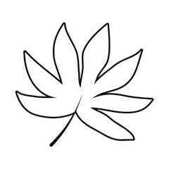 analia leaf icon, line style