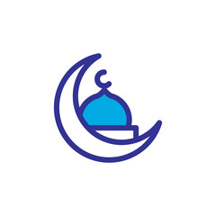 mosque icon logo illustration design