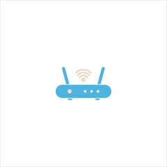 internet router icon flat vector logo design trendy