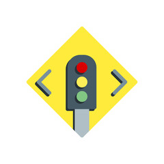 traffic light icon in flat style on white background. EPS 10 