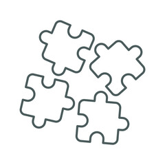 Solution, game, puzzle, strategy line icon