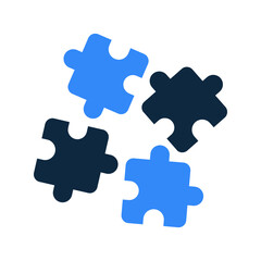 Obraz premium Solution, game, puzzle, strategy icon