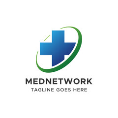 Obraz premium Medical Health and Pharmacy Logo Vector Design Template