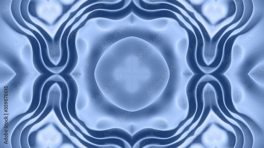 Aufkleber 3d abstract shape like star or flower, symmetrical structure of black blue velvet material intersper