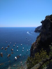 Fototapeta na wymiar The picturesque landscape of the Amalfi coast in Italy.