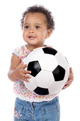 Baby with soccer ball