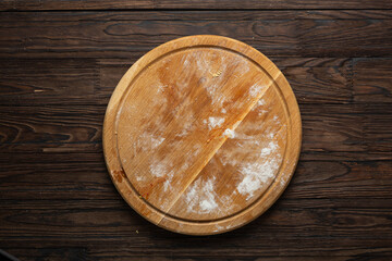 Process of making homemade pizza with mozzarella olives and salami, top view