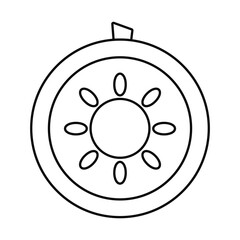 lemon slice icon, line style