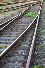 Pattern made of the train tracks
