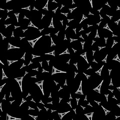 Vector illustration. Seamless Eiffel tower pattern.