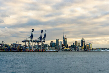 Cranes in Auckland port