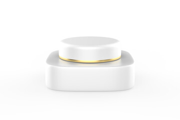 Cosmetic jar mock up isolated on white background - 3d illustration