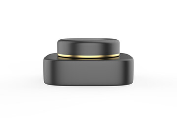 Cosmetic jar mock up isolated on white background - 3d illustration