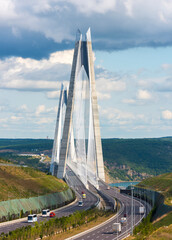 Fototapeta premium Yavuz Sultan Selim Bridge in Istanbul, Turkey.