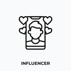 influencer icon vector. influencer sign symbol