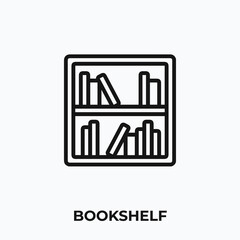 bookshelf icon vector. bookshelf sign symbol
