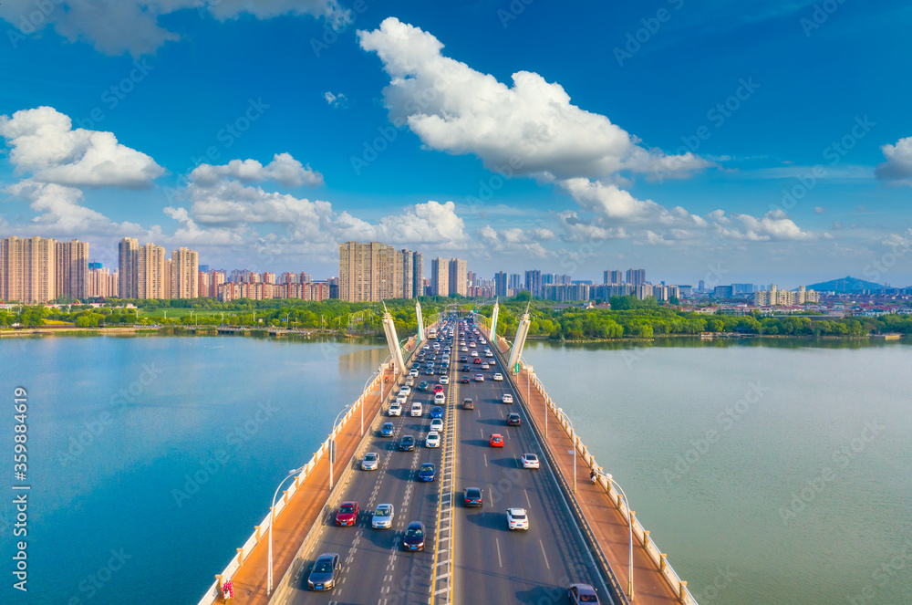 Wall mural Li Lake bridge, Wuxi, Jiangsu Province, China