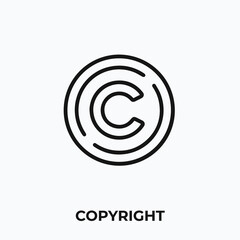 copyright icon vector. copyright sign symbol